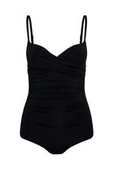 Bordeaux One Piece (Full Coverage) - Black