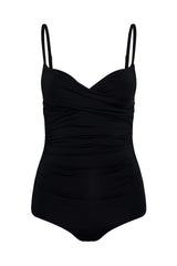 Bordeaux One Piece (Full Coverage) - Black
