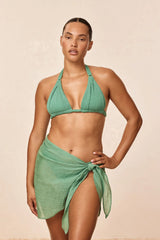 South Beach Sarong - Pond Crinkle Linen