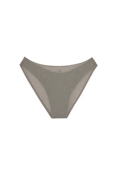 Seychelles Bottom - Steel Lurex Rib (Modest Coverage)