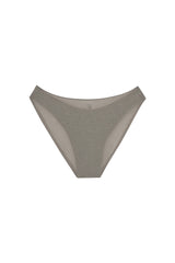 Seychelles Bottom - Steel Lurex Rib (Modest Coverage)