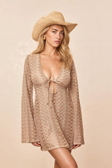Montego Mini Tie Dress - Porto Cervo Gold