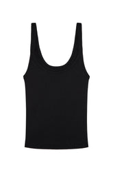 Devin Tank Long - Black Rib