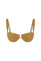 Cala Roja Top - Antique Gold Lurex Rib