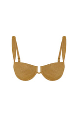 Cala Roja Top - Antique Gold Lurex Rib