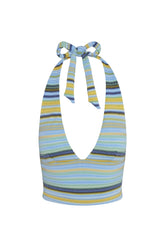 Toulon Top - Sardinia Stripe Azure