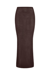 Fitted Fontelina Skirt - Espresso Treble Knit