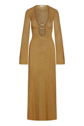Montego Dress - Antique Gold Lurex Lace Crochet