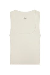 Tash Tank Long - Ivory Rib