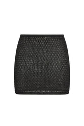Cartagena Micro Skirt - Black Lace Crochet