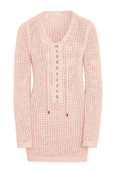 Corossol Mini Dress - Powder Pink Petit Crochet