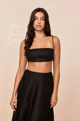 San Diego Top - Black Linen