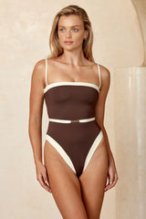 Miami One Piece - Espresso/Ivory
