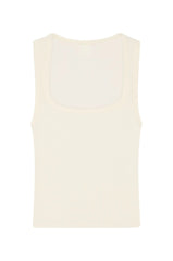 Tash Tank Long - Ivory Lightweight Rib