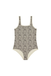 Corfu One Piece Kids - Black Gingham