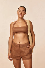 Casablanca Short - Caramel Linen