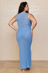 Monte Carlo Tie Dress - Azure Lace Crochet