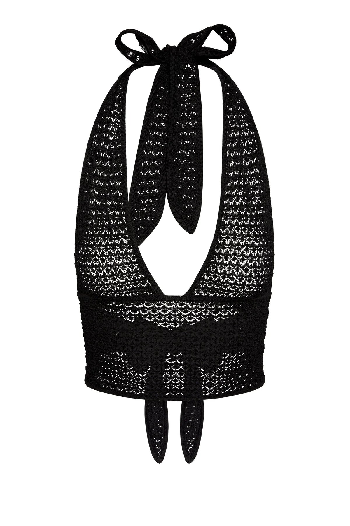 Toulon Top - Black Lace Crochet