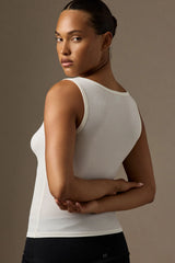 Tash Tank Long - Ivory Rib