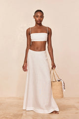 San Diego Skirt - White Linen