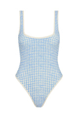 Corfu One Piece - Sky Gingham