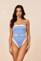 Miami One Piece - Azure/Ivory