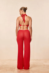 Belize Knit Pant - Chili Pepper Lace Crochet