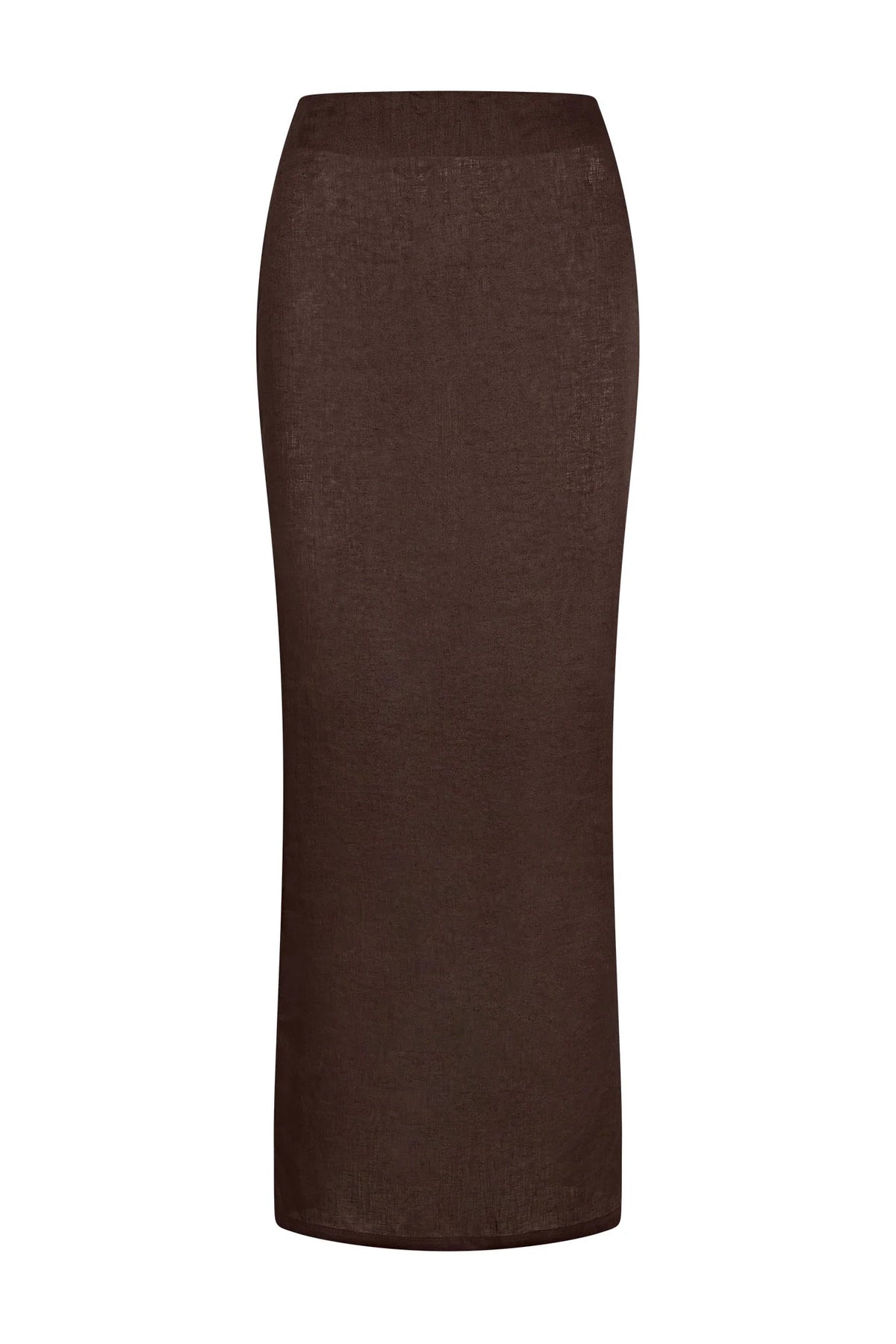 Fontelina Linen Skirt - Espresso Linen
