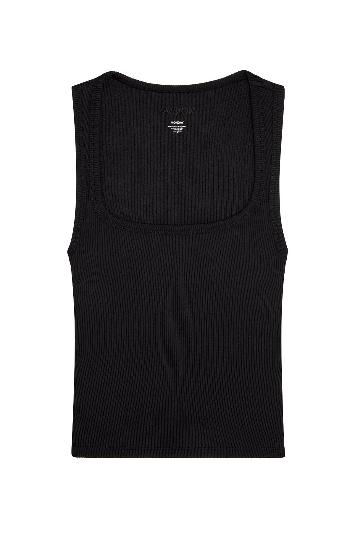 Tash Tank Long - Black Rib