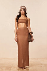 Fontelina Skirt - Caramel Linen