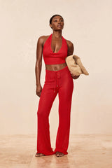 Belize Knit Pant - Chili Pepper Lace Crochet