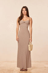 Fererra Dress - Husk Geo Silk