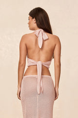 Miami Top - Powder Pink Treble Knit