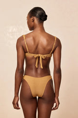 Sorrento Top - Antique Gold Lurex Rib
