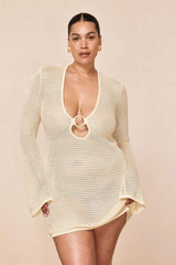 Montego Mini Dress - Ivory Treble Knit