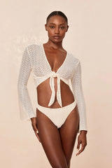 St. Barth's Top - Ivory Crochet