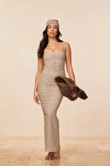 Provence Dress - Tile Geo Mesh