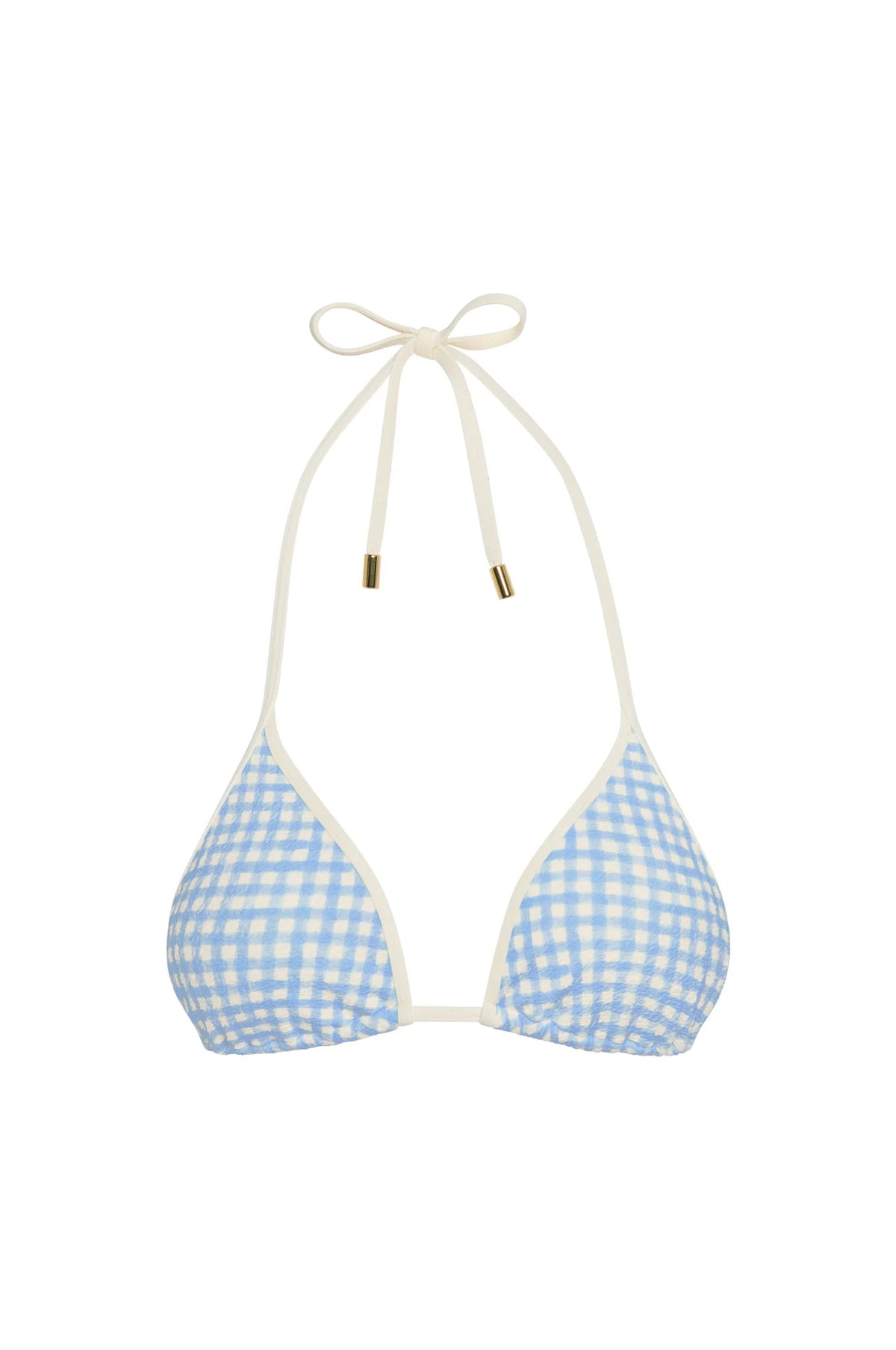 Palma Top Colorblock - Sky Gingham