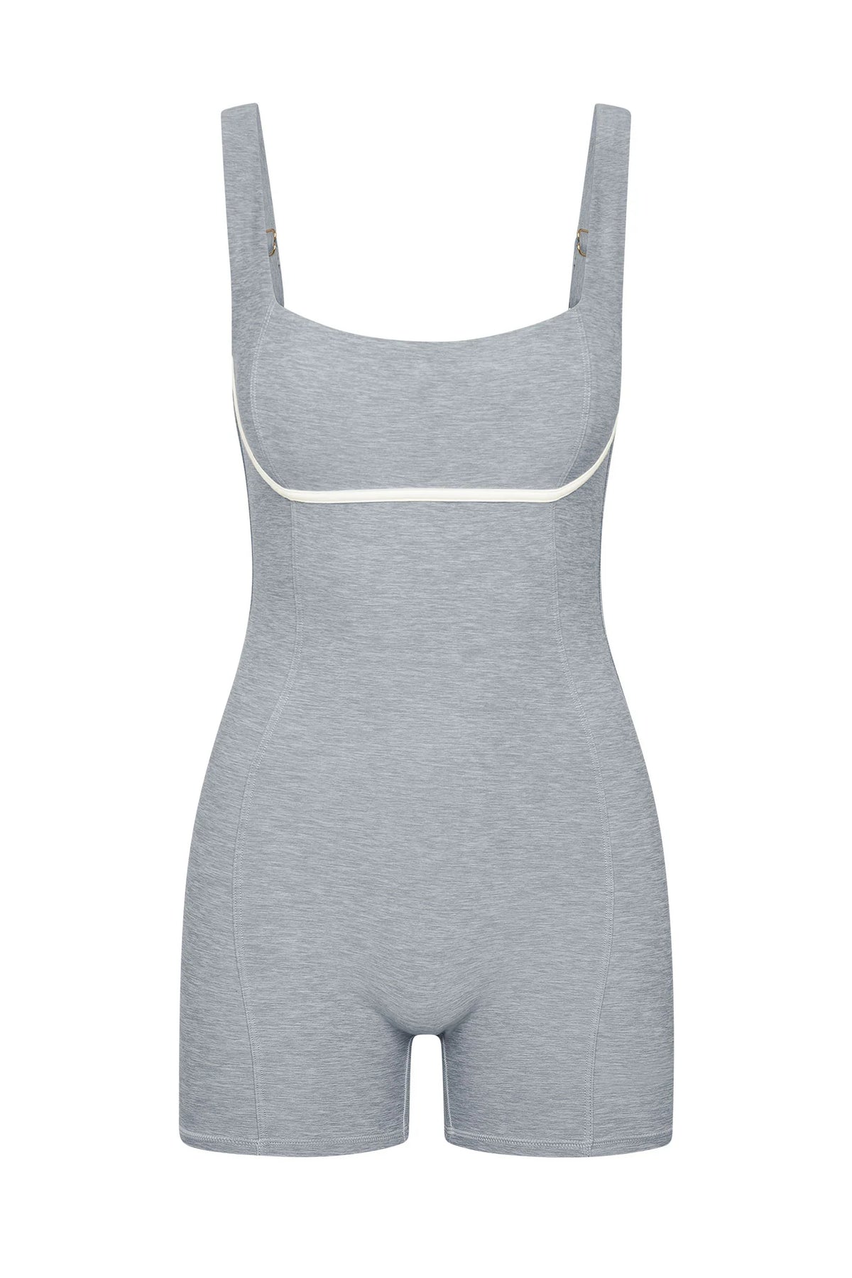 Zion Romper - Heather Grey/Ivory