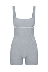 Zion Romper - Heather Grey/Ivory