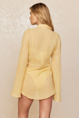 Grenada Tunic - Honey Crinkle Linen