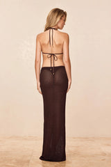 Fontelina Skirt - Espresso Treble Knit