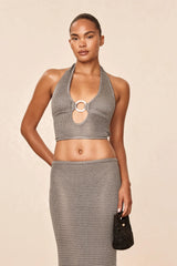 Miami Top - Steel Treble Knit