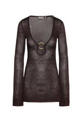Montego Mini Dress - Espresso Treble Knit