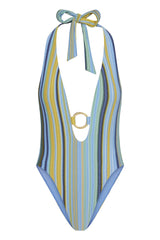 Montego One Piece - Sardinia Stripe Azure