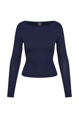 Paddington Long Sleeve - Midnight Lightweight Rib