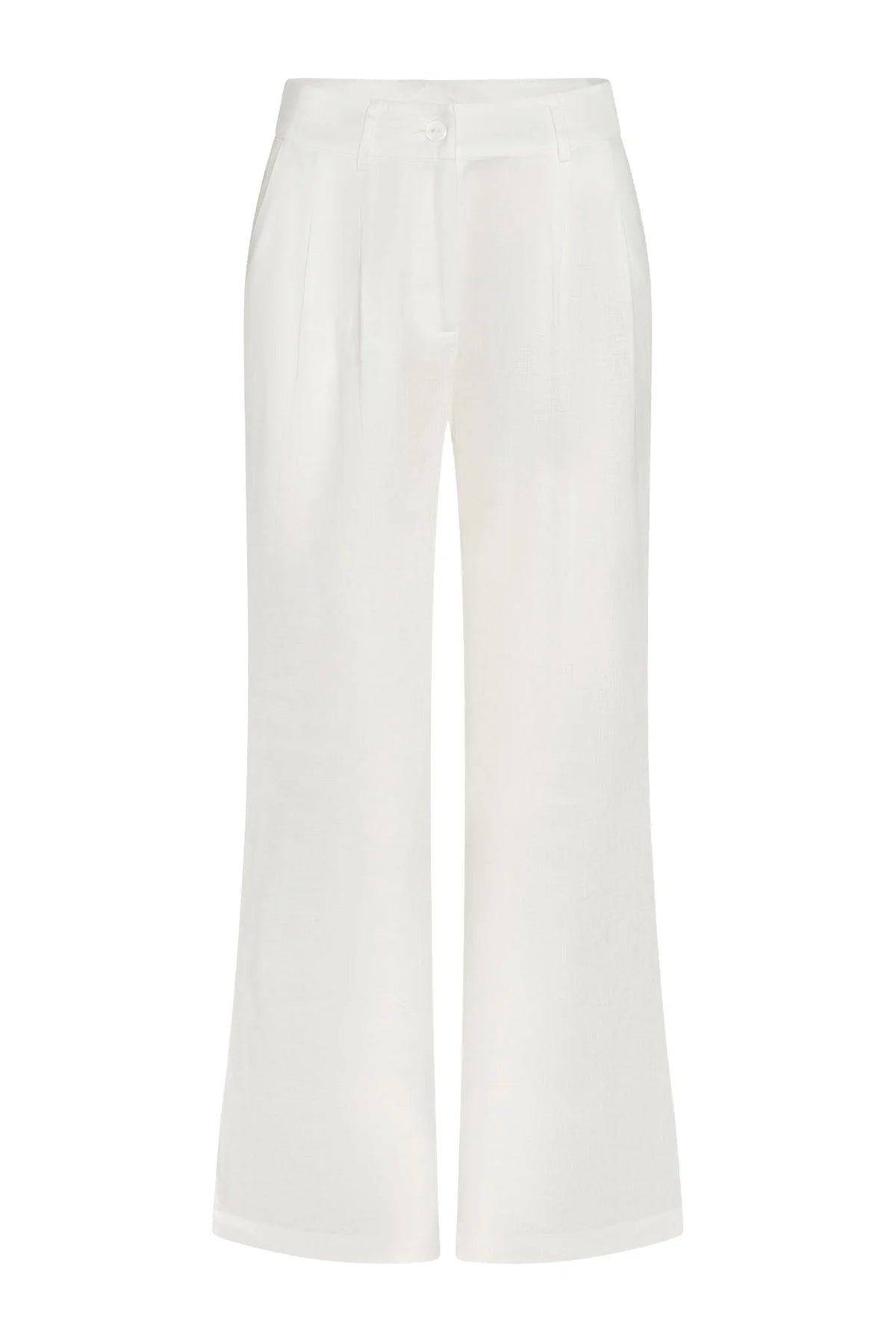 Casablanca Pants Long - White Linen