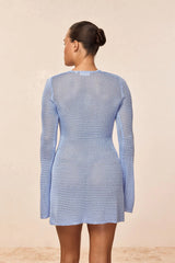 Montego Mini Dress - Sky Treble Knit
