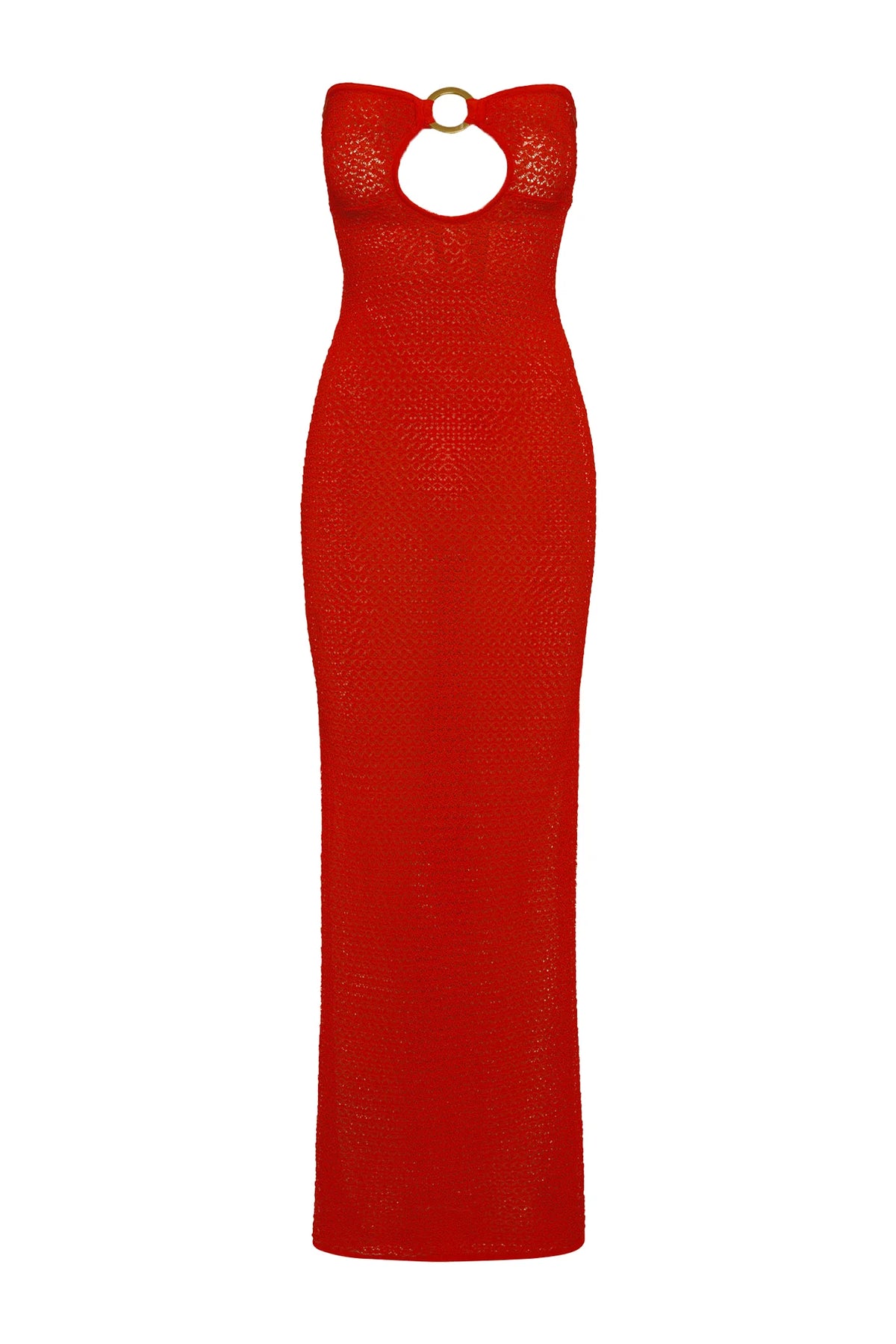 Montego Bandeau Dress - Chili Pepper Lace Crochet