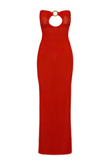 Montego Bandeau Dress - Chili Pepper Lace Crochet